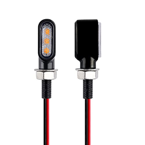 mini led turn signals motorcycle blinkers dirt bike Rear front turn signals universal bullet signal lights suitable for honda harley suziki motorycles (TURN03) - color: 3 led chips