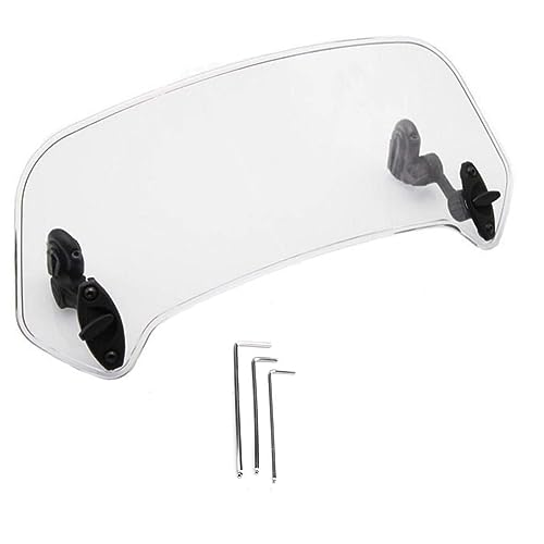 Adjustable Clip On Windscreen Windshield Extension Spoiler Wind Deflector Adjustable Lockable For Motorcycle