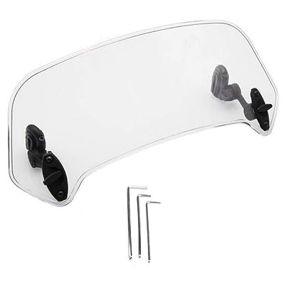Adjustable Clip On Windscreen Windshield Extension Spoiler Wind Deflector Adjustable Lockable For Motorcycle