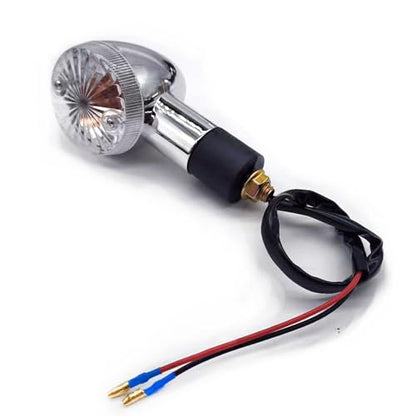 4pcs Universal Motorcycle Turn Signals Front Rear Turn Signal Blinker Light Compatible with Yamaha Motorcycle Bike Cruiser Bobber Chopper Shadow Honda Harley Kawasaki Suzuki (White) - color: White