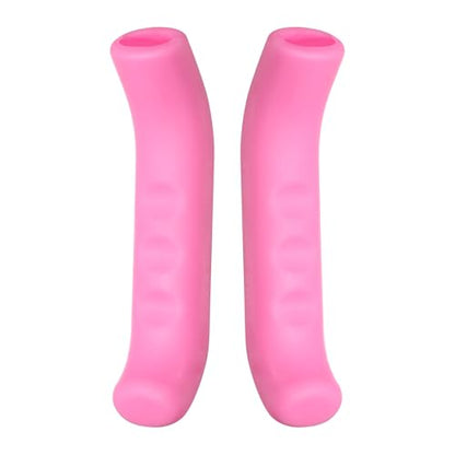HARFINGTON 1 Pair Bike Brake Lever Cover Silicone Anti-Slip Pink | Brake Lever Grip Protector Handle Protection Covers Sleeve for Mountain Road Bike Cycling - color: Pink