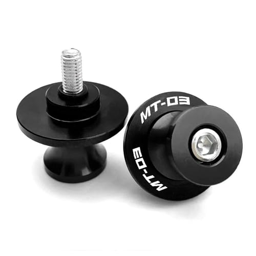 M6 for Yamaha MT03 MT-03 2005-2023 2022 2021 2020 2019 2018 2017 2016 Motorcycle Accessories Swingarm Spool Slider Stand Screws-Black - color: Black