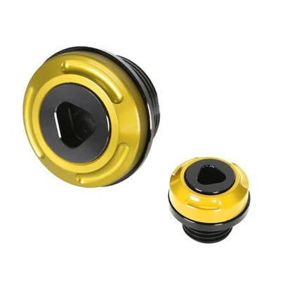 Monkey Engine Crankcase Cover Plugs Compatible with Monkey 125 GROM CT125 DAX 125 CNC Motorcycle Accessories Crankcase Hole Plug (Gold) - color: Gold3
