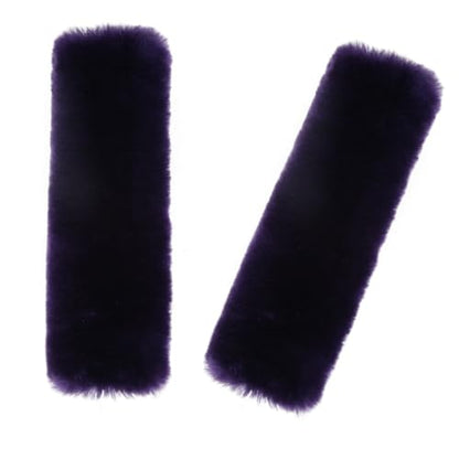 Soft & Cozy Australian Sheepskin Car Seat Belt Covers,2 Pack Fluffy Seatbelt Pads, Genunie Sheepskin Fur Shoulder Straps Cushions for Adults Kids Women and Men (DarkOrchid) - color: DarkOrchid