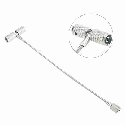 Tire Valve Stem Tool, 3 in 1 Valve Stem Puller, Stainless Steel Valve Stem Installation Tool for Car Tire Plug Core Remover Repairing, 8.6in, 1Pcs