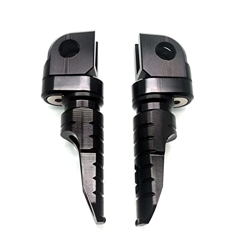 MZS Motorcycle Foot Pegs, Double Adjustable Front Rider Footpegs Footrest Rest Pedal Black Compatible with EX250 EX300 EX400 EX650 Z125 Z400 Z650 Z750 Z800 Z900 Z900RS Z1000 Z1000SX ZX6R ZX10R ZX14R - size: EX250 EX300 EX400 EX650 Z125 Z400 Z650 Z750 Z800