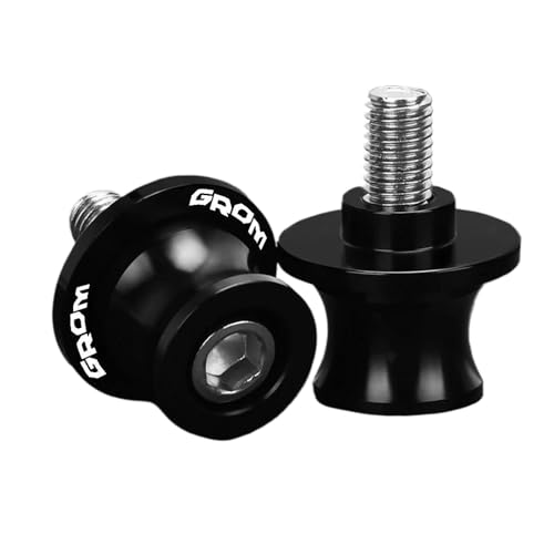 Motorcycle M8 Swingarm Spools Rear Stand Screws Sliders for H GROM MSX125 2015 2016 2017 2018-2023 2024(Black) - color: Black