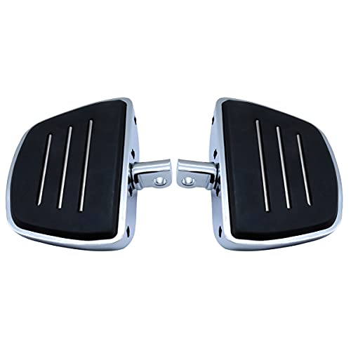 FATECIM Motorcycle Mini Floorboards Foot Pegs Pedals Rests with Male Mount Adapters for Harley Dyna Fat Bob Touring Road Glide Street Glide Sportster 883 Fat Boy Chrome - color: 4007-Chrome