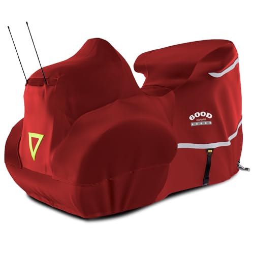 Trike Cover,Motorcycle Cover Heavy Duty 600D Waterproof forTrike Models Harley Davidson freewheeler, Tri Glide, and CVO Version, Trike Goldwing, Chidftain, Challenger, Elite Storage,Red - color: Red, size: Trike