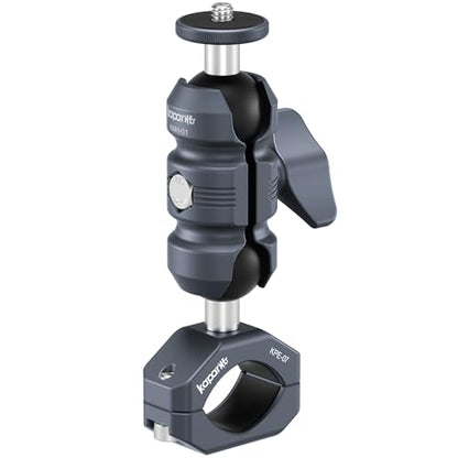 Sport Camera Holder with 1/4" Thread Ball Adapter, Install 22-32mm Diameter Round Bars, 25mm Ball, Aluminum, U-Bolt Base for ATV/Scooter Handlebar (KCB-2) - color: KCB-2 Suitable for 0.85“ to 1.14” rails