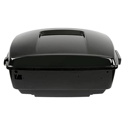 SLMOTO 13.7" King Tour Trunk Wrap Backrest 6.5" Speakers Pack Trunk Mount 2-UP Rack +4 Point Docking Kits Fit for Harley Touring Street Glide Road King 2014-2025 - color: AStyle #13
