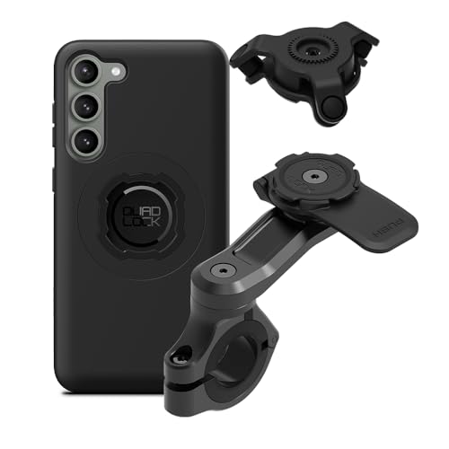 Quad Lock Motorcycle Handlebar Mount PRO Kit with Vibration Dampener and MAG Phone Case for Samsung Galaxy S23 Plus - size: Galaxy S23+