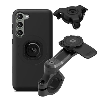 Quad Lock Motorcycle Handlebar Mount PRO Kit with Vibration Dampener and MAG Phone Case for Samsung Galaxy S23 Plus - size: Galaxy S23+