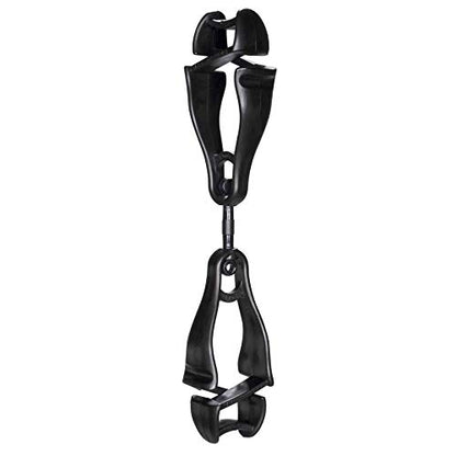 Ergodyne Squids 3420 Swiveling Glove Clip Holder with Dual Clips - color: Black - Single, size: 1 Count (Pack of 1)