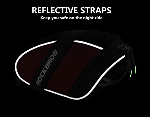 ROCKBROS Bike Saddle Bag Bicycle Seat Bag 3D Shell Saddle Bag Under Seat Cycling Seat Pack for Mountain Road Bike Bicycle Red - color: Red