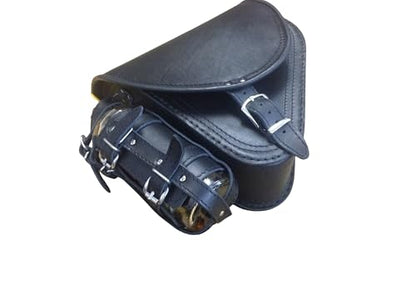 Diablo Black Swing Arm Bag Biker Bag Hardtail Frame compatible with Harley Davidson Fatboy Left Breakout Fat Bob Side HD Special Edition Side Bag