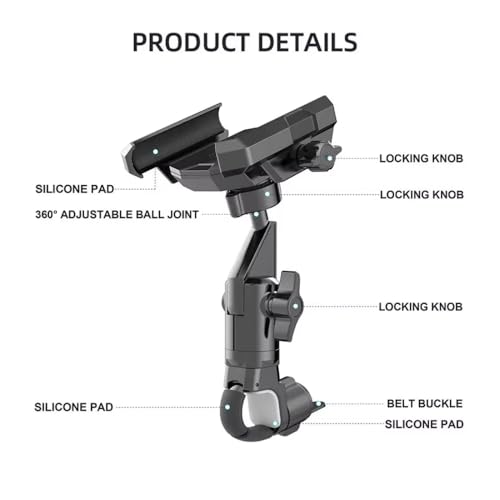 Shockproof Motorcycle Phone Holder, Universal Bike Handlebar Mount for GPS Navigation, Compatible with E-Bike Mountain Bicycle (Style A) - color: Style A