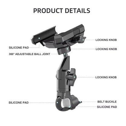 Shockproof Motorcycle Phone Holder, Universal Bike Handlebar Mount for GPS Navigation, Compatible with E-Bike Mountain Bicycle (Style A) - color: Style A