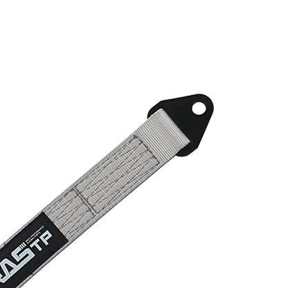 RASTP Limit Strap, Premium Quad Wrap Limit Strap Car Hauler Axle Straps Truck Wrecker Wheel Tie Down Strap with 10,000 Lb Webbing Strength (20 Inch, Gray) - color: Gray, size: 20 Inch