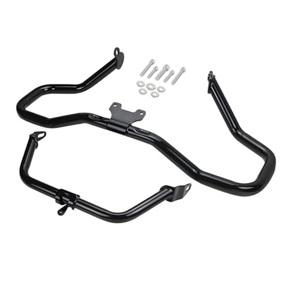 Road Glide Chopped Engine Guard Motorcycle Front Highway Protector Crash Bar Fairing Support Bracket for Harley 2015-2023 FLTRX FLTRXS FLTRXST CVO FLTRXSE Gloss Black