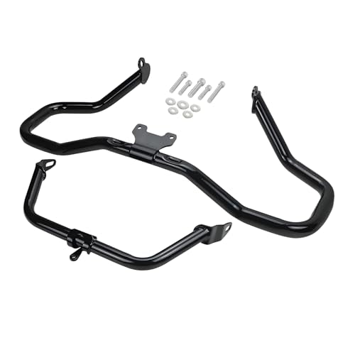 Road Glide Chopped Engine Guard Motorcycle Front Highway Protector Crash Bar Fairing Support Bracket for Harley 2015-2023 FLTRX FLTRXS FLTRXST CVO FLTRXSE Gloss Black