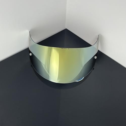 902 Helmet Visor Replacement,Motorcycle Helmet Face Shield for ILM 902,902L,902BT (Revo Clear Gold-Day&Night Use) - color: Revo Clear Gold-day&night Use
