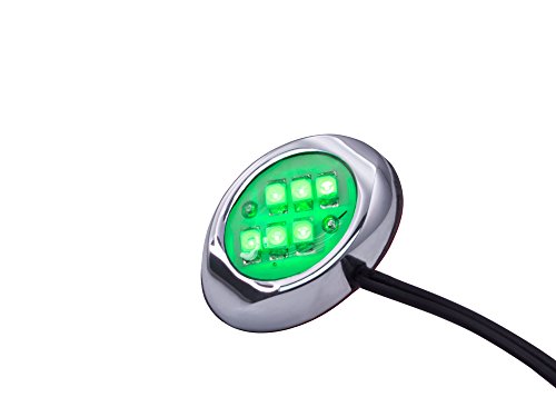 Oznium LED Modules (Round Chrome, Green LED) - color: Green LED, size: Round Chrome