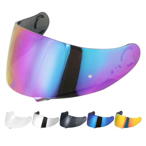 GT Air Visor Repalcement for GT Air 2, Outer Face Helmet Shield Compatible with CNS-1/Neotec/TC-5/TC-9 Accessories (Rainbow) - color: Rainbow
