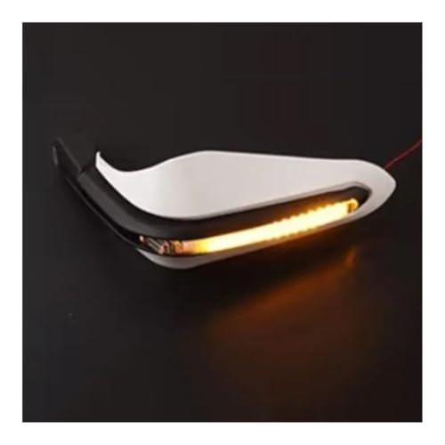 Motorcycle Windproof Handlebar Handguard 1 Pair Brake Lever Guard with Light Hand Shield Protector for Motorcycle - color: Yellow-light white