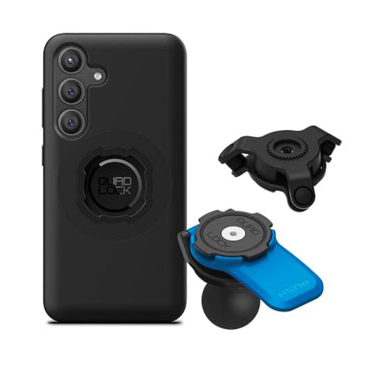 Quad Lock 1" Ball Adaptor for Motorcycle Phone Mount with Vibration Dampener and MAG Phone Case for Galaxy S24 - size: Galaxy S24