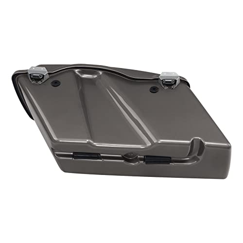 SLMOTO Hard Saddlebags Saddle Bags Trunk W/Chrome Latches For Harley Touring Road King Road Glide Street Glide Electra Glide 1994-2013 Pewter Pearl Motorcycle ABS - color: Glossy Painted(Chrome Latches)