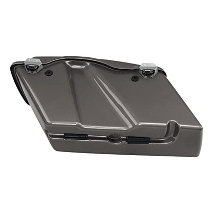 SLMOTO Hard Saddlebags Saddle Bags Trunk W/Chrome Latches For Harley Touring Road King Road Glide Street Glide Electra Glide 1994-2013 Pewter Pearl Motorcycle ABS - color: Glossy Painted(Chrome Latches)