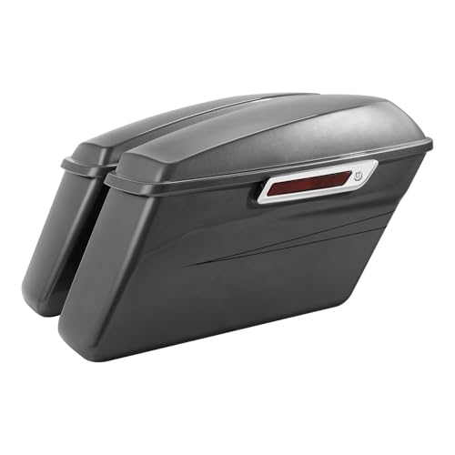 HR3 Charcoal Pearl Hard Saddlebags Compatible with 2015 Street Glide Special FLHXS (Replace for OEM) Fit for 2014-2023 Harley Touring Models - color: Charcoal Pearl