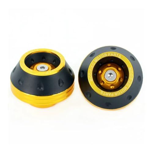 Motorcycle Frame Slider 4PCS Universal Motorcycle Wheel Protection Crash Cups Colorful Motorbike Protector Damping Moto Accessories - color: Golden x2
