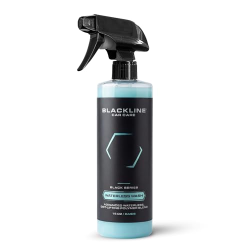 Blackline Waterless Wash – No-Rinse High Gloss Shine for Luxury Vehicles – Safe for Paint, Glass, Chrome, Wraps – Scratch-Free Finish with Hydrophobic Protection – Pina Colada Scent – 16 oz