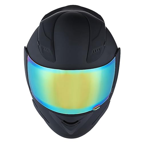 1STORM Motorcycle Bike Full FACE Helmet Mechanic - color: Anti Fog Matt Black