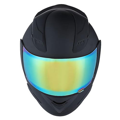 1STORM Motorcycle Bike Full FACE Helmet Mechanic - color: Anti Fog Matt Black