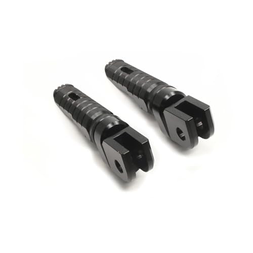 MZS Motorcycle Foot Pegs Compatible with ZX4R ZX4RR ZX25R EX 400 500 Z400 Z500 2018-2026, Front Adjustable Footpegs Rider Foot Pedal Black CNC - size: ZX4R/ZX4RR/ZX25R/EX 400 500/Z400/Z500