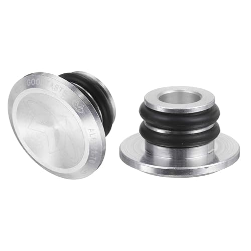 HARFINGTON Bar End Plugs Aluminum Handlebar End Caps Bike Plugs with Matching Rings for MTB Road BMX Fixed Gear Bike, Silver - color: Silver