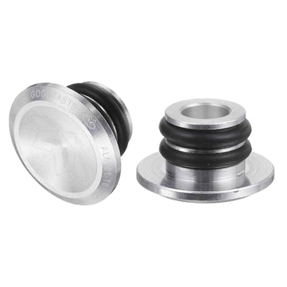 HARFINGTON Bar End Plugs Aluminum Handlebar End Caps Bike Plugs with Matching Rings for MTB Road BMX Fixed Gear Bike, Silver - color: Silver