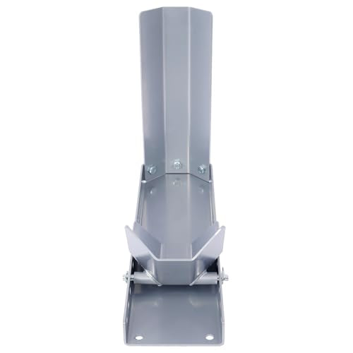 1000LBS Motorcycle Wheel Chock Upright, Heavy-Duty Steel Motorcycle Front Wheel Stand with 9 Adjustable Holes, Gray
