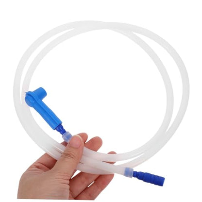 Healifty Car Brake Bleeder Hose 47In Flexible Oil Bleeding Pipe with Secure Connectors for Automotive and Motorcycle Brake System Repair