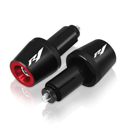 MFGZD R1 Motorcycle Bar End Plugs, CNC Aluminum Alloy Red Handlebar End Plugs Compatible With Yamaha YZF-R1 R1 - size: For R1 Red