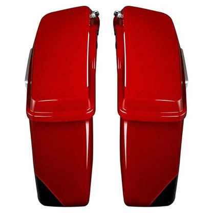 HR3 Billiard Red/Vivid Black Hard Saddlebags Compatible with 2020 Road Glide Limited FLTRK 2021 Ultra Limited FLHTK (Replace for OEM) Fit for 2014-2023 Harley Touring Models - color: Billiard Red / Vivid Black