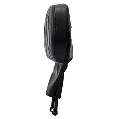 C.C. RIDER Rider Backrest Pad, Rider Sissy Bar fit for Harley 2009-later Touring Road King Street Glide Road Glide CVO Custom Bikes - color: Rider Backrest Black Blue