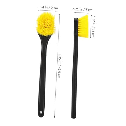 Alipis Ergonomic Grip Car Brush Kit Long Handle Tire Brush Motorcycle Chain Cleaning Tool