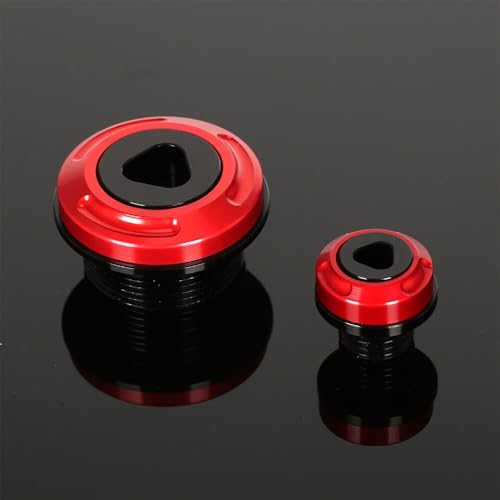 Monkey125 Engine Crankcase Cover Plugs Compatible with Monkey 125 GROM CT125 DAX 125 CNC Motorcycle Accessories Crankcase Hole Plug (Red) - color: Red3