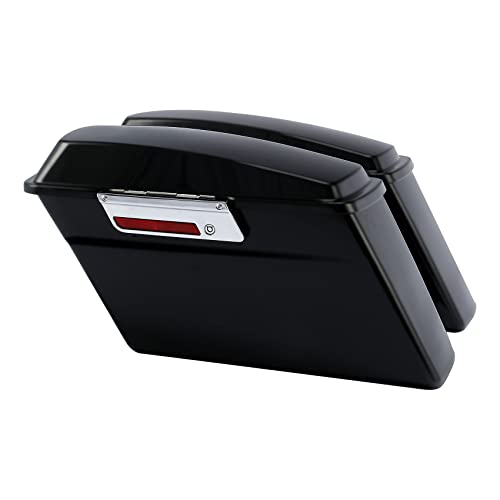 XMT-MOTO Hard Saddlebags Saddle bags for Harley 1994-2013 Touring models road glide, road king, ultra, street glide, electra glide and 1984-2017 Softail models,Matte Black - color: Matte Black, size: Standard