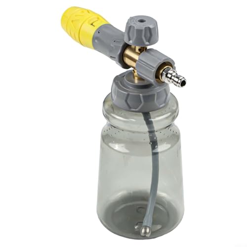 Dual Purpose Foam Spray Bottle 1000ml with Nozzle Connecting Rod for Car Wash Motorcycle Roof Driveway Cleaning(1set)