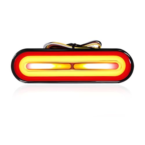 5" Motorcycle Brake Light, 10V-80V Dual Color Super Bright Brake Running Light Turn Signal Lamp, Waterproof LED Taillight Rear Marker Light for ATV Scooter Dirt Bike